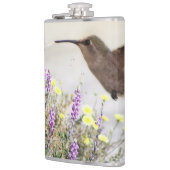 Hummingvogel und Wildblumen Digitale Kunst Flachmann (Links)