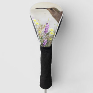 Hummingvogel und Wildblumen Digitale Kunst Golf Headcover