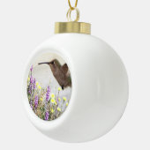 Hummingvogel und Wildblumen Digitale Kunst Keramik Kugel-Ornament (Rechts)