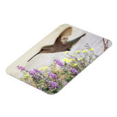 Hummingvogel und Wildblumen Digitale Kunst Magnet (Linke Seite)