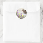 Hummingvogel und Wildblumen Digitale Kunst Runder Aufkleber (Tasche)