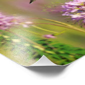 Hummingvogel und Wildblumen Fotodruck (Ecke)