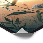 Hummingvögel und Wildblumen mit optionalem Rahmen Poster (Ecke)