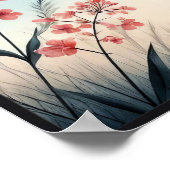 Hummingvögel und Wildblumen mit optionalem Rahmen Poster (Ecke)