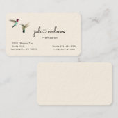 Hummingvogel Visitenkarte (Vorne/Hinten)