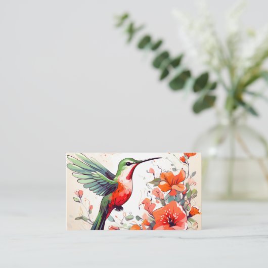 Hummingvogel Visitenkarte (Stehend Vorderseite)