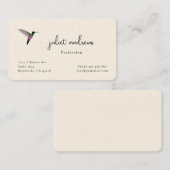 Hummingvogel Visitenkarte (Vorne/Hinten)