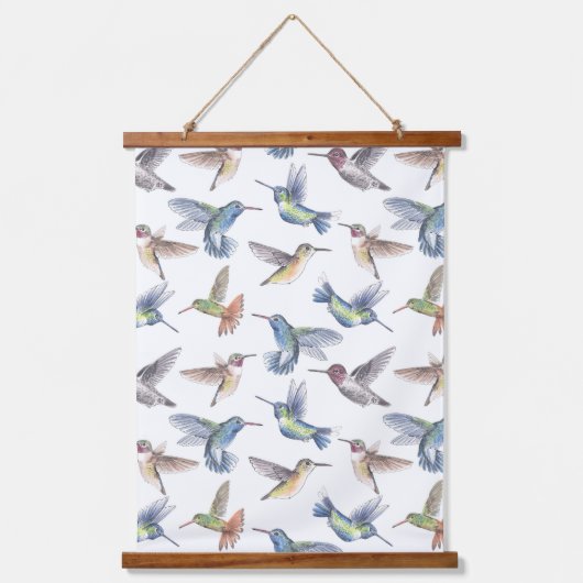 Hummingvögel Wandteppich Mit Holzrahmen (Vorderseite)
