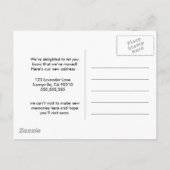 Hummingvogel | Wir haben den Adressenwechsel in An Ankündigungspostkarte (Rückseite)