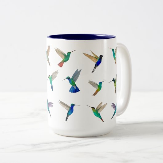 Hummingvögel Zweifarbige Tasse (VorderseiteRechts)