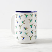 Hummingvögel Zweifarbige Tasse (Vorderseite Links)