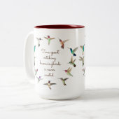 Hummingvogel Zweifarbige Tasse (Vorderseite Links)