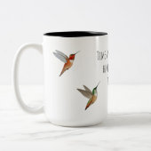 Hummingvogel Zweifarbige Tasse (Links)