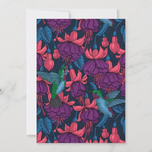 Hummingvogelgarten lila und blau (Vorderseite)