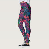 Hummingvogelgarten lila und blau leggings (Links)