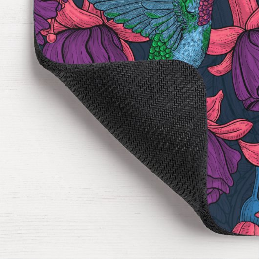 Hummingvogelgarten lila und blau mousepad (Ecke)