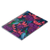 Hummingvogelgarten lila und blau notizblock (Linke Seite)