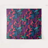 Hummingvogelgarten lila und blau wandteppich (Vorderseite (Horizontal))