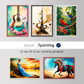 Hummingvogelmalerei: Paare tanzen unter Blume Poster