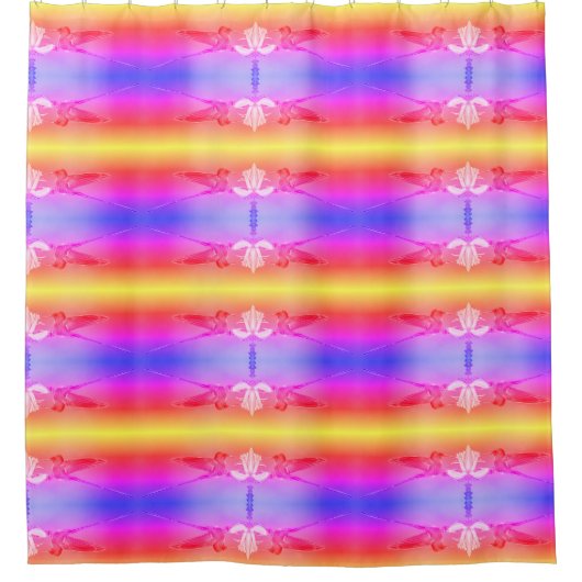 Hummingvogelmuster Duschvorhang (Vorderseite)