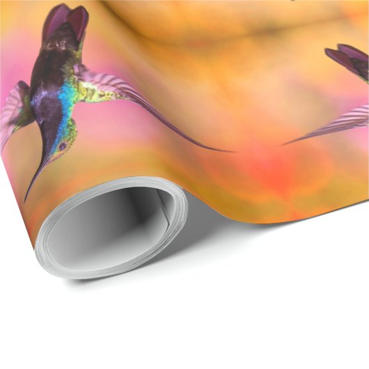 Hummingvogelmuster Geschenkpapier (Rolleneckpunkt)