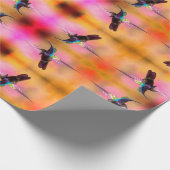 Hummingvogelmuster Geschenkpapier (Ecke)