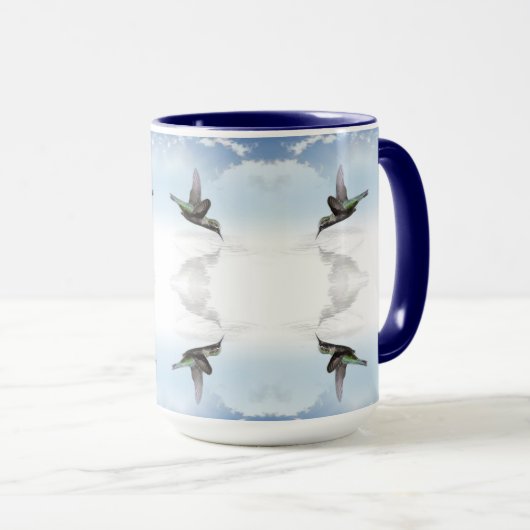 Hummingvogelmuster Tasse (VorderseiteRechts)