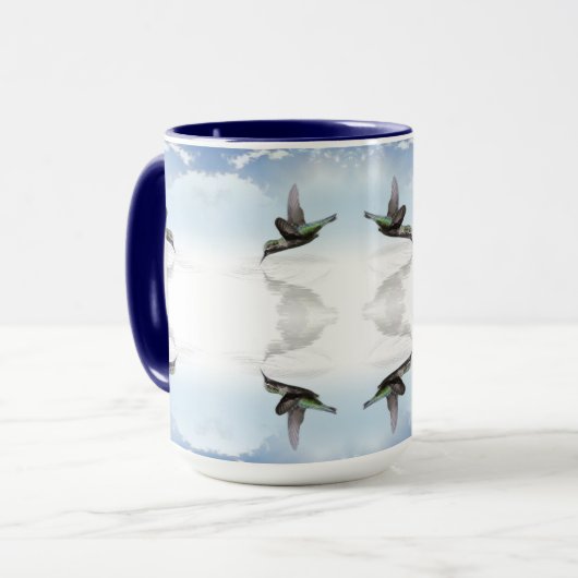 Hummingvogelmuster Tasse (Vorderseite Links)