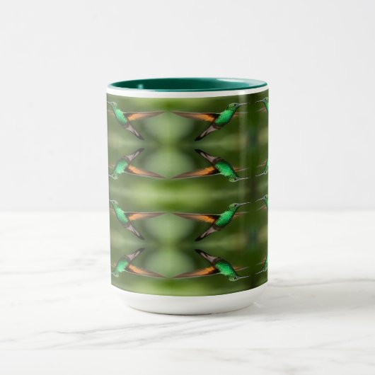 Hummingvogelmuster Tasse (Zentrum)