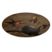 Hummingvogelnest viktorianische Headalgemälde Schneidebrett (Ecke)