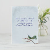 Hummungbird Einladung (Stehend Vorderseite)