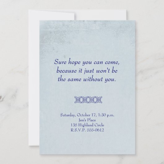 Hummungbird Einladung (Rückseite)