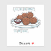 Hummus & Falafel  Aufkleber (Blatt)