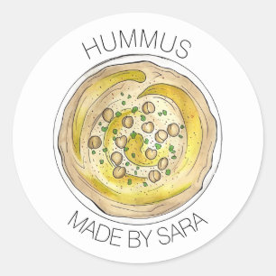 Hummus Houmous Dip hausgemachte aus der Küche von Runder Aufkleber