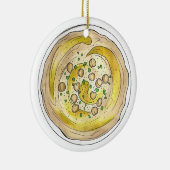 Hummus Houmous Mediterranean Middle Eastern Food Keramik Ornament (Rechts)