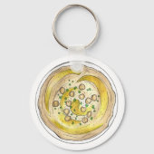 Hummus Houmous Mediterranean Middle Eastern Food Schlüsselanhänger (Vorderseite)