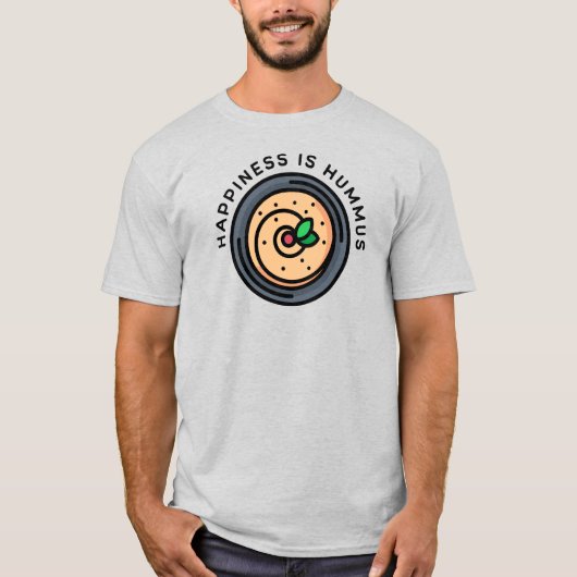 Hummus ist Glück T-Shirt (Vorderseite)