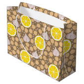 Hummus Large Gift Bag Große Geschenktüte (Rückseite Schrägansicht)