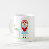 Hummus Liebe "I Liebe hummus" Kaffeetasse (Vorderseite Links)