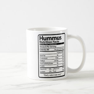 Hummus Lustige Lebensmittel Ernährungsfakten für T Kaffeetasse