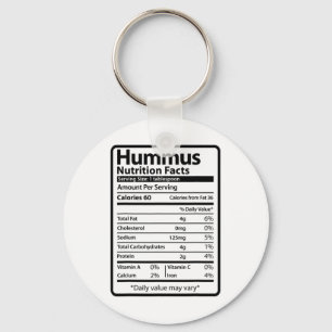 Hummus Lustige Lebensmittel Ernährungsfakten für T Schlüsselanhänger