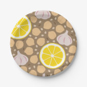 Hummus-Papierplatte Pappteller (Vorderseite)