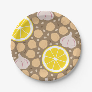 Hummus-Papierplatte Pappteller