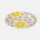 Hummus-Papierplatte Pappteller (Schrägansicht)