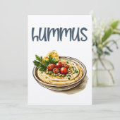 Hummus | Vegan Cream, Savory Adventure Einladung (Stehend Vorderseite)