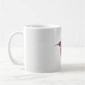 Hummvogel, der mit Blume fliegt Kaffeetasse (Links)