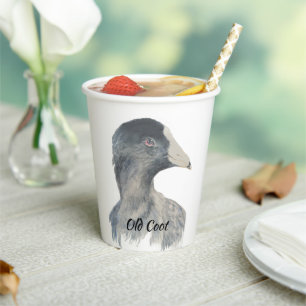 Humor Alter Kauz Wasservogel Spaß Idiom  , Tier Pappbecher