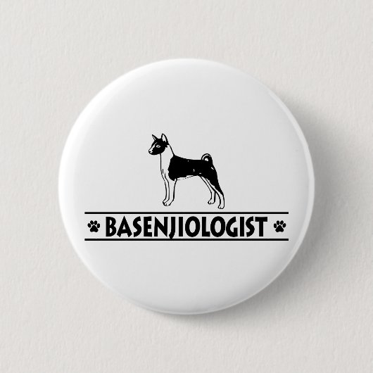 Humor BASENJI DOG Button (Vorderseite)