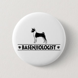 Humor BASENJI DOG Button