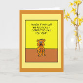 Humor Birthday Card Karte (Gelbe Blume)